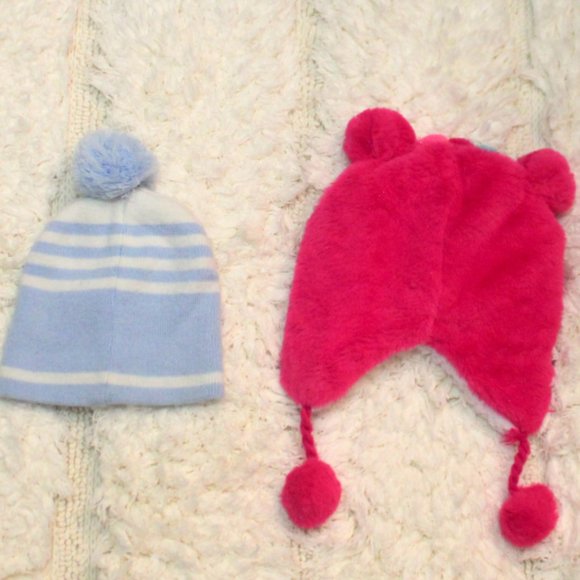 🌞🌞 Little Girls Winter Hats Bundle of 2 - Picture 4 of 7